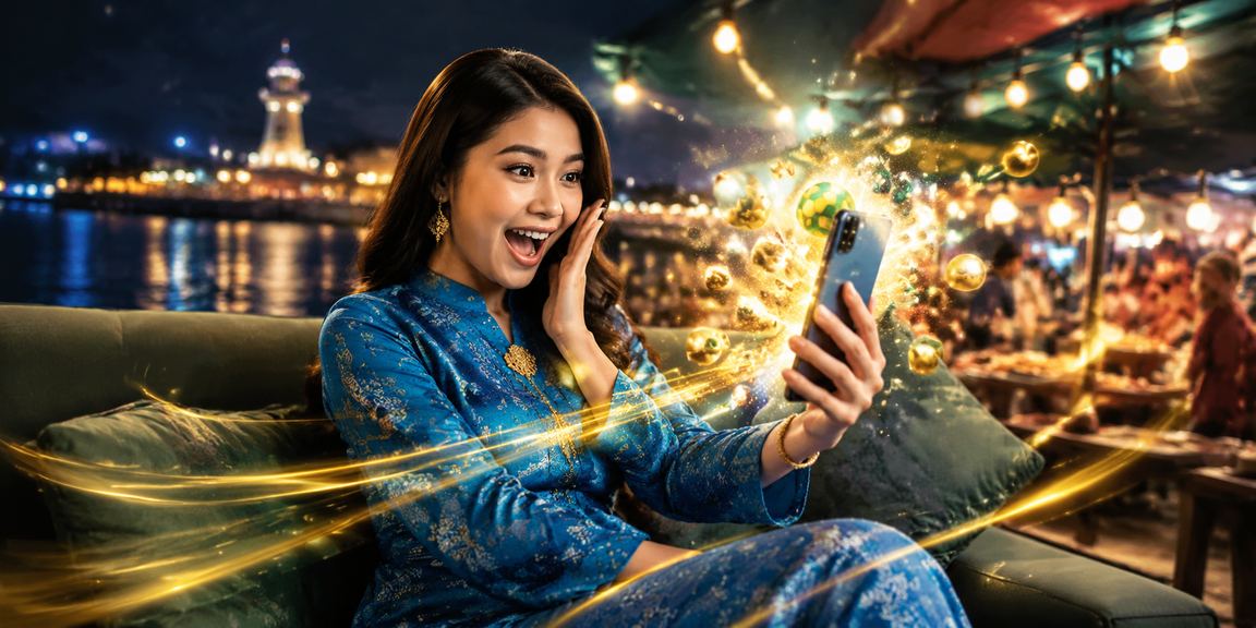 Tawaran promosi bonus istimewa Malaysia untuk pemain i8bet dalam pakaian baju kurung